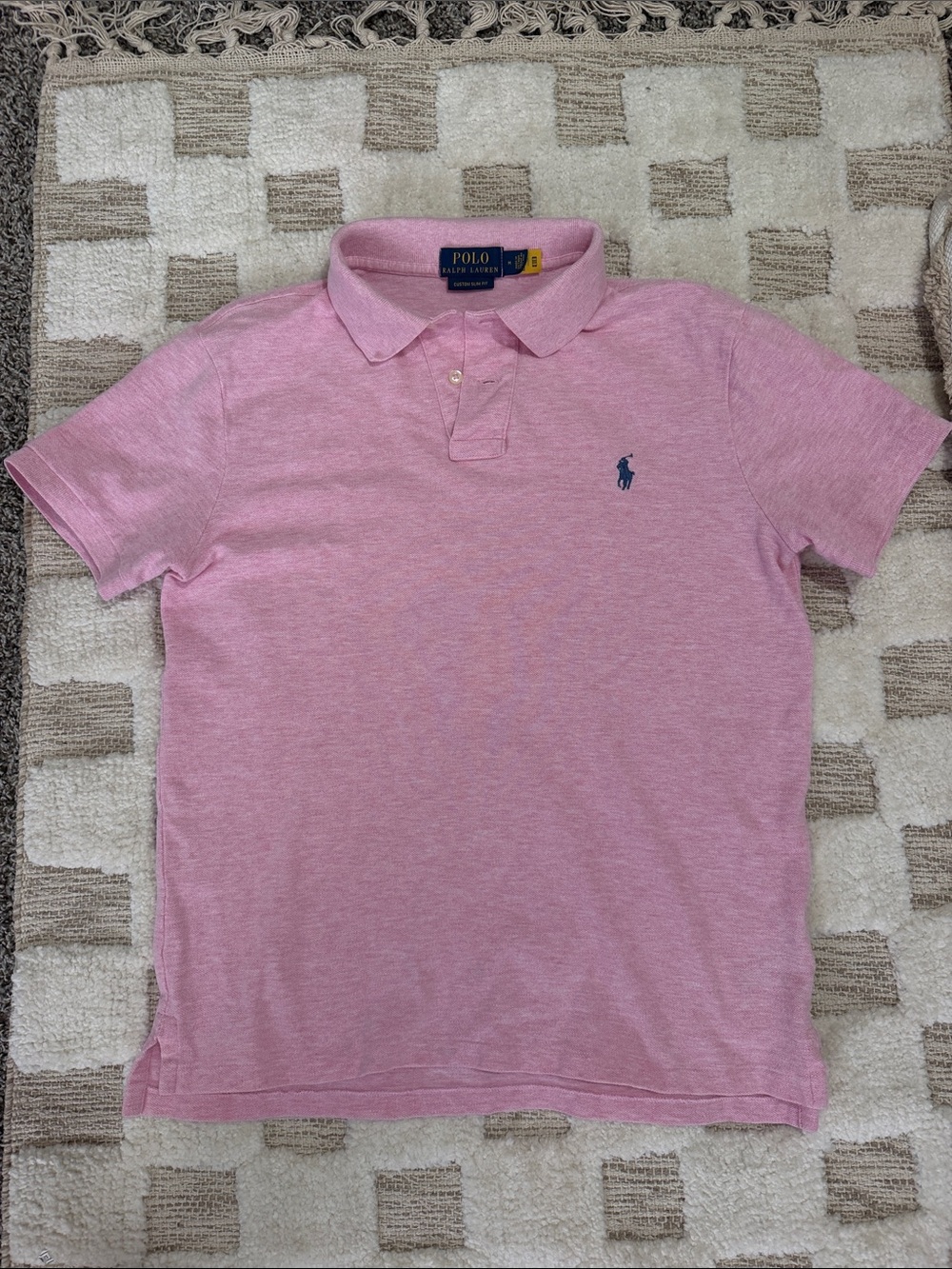 Polo by Ralph Lauren Pink Polo Shirt with Navy Pony